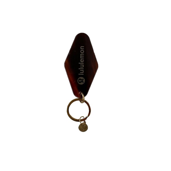 NWT LULULEMON Brown Gold Diamond Shaped Hotel Keychain One Size OS - Picture 1 of 3